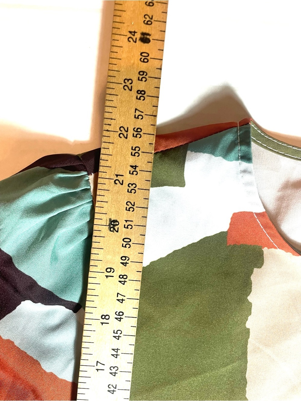 SHEIN Artsy Abstract Geometric Earth Tone Long Sleeve Blouse XL - Picture 10 of 11